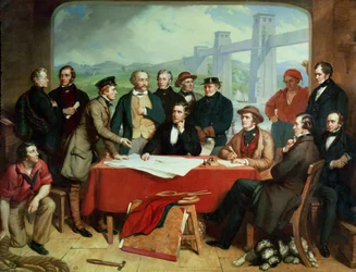 Konferenz der Ingenieure an der Britannia-Brücke